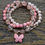 Thumbnail: Pink ButterflyStacking Bracelet Set.