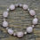Thumbnail: Rose Quartz Nugget Bracelet with Pink Crystals.