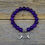 Thumbnail: Triple Moon Goddess Pentagram Bracelet.  Purple Glass Bracelet.