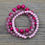Thumbnail: Pink Stacking Bracelets.  Three Bracelet Set.