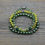 Thumbnail: Green Stacking Bracelets.  Three Bracelet Set.