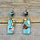 Thumbnail: Turquoise and Bronzite Earrings.