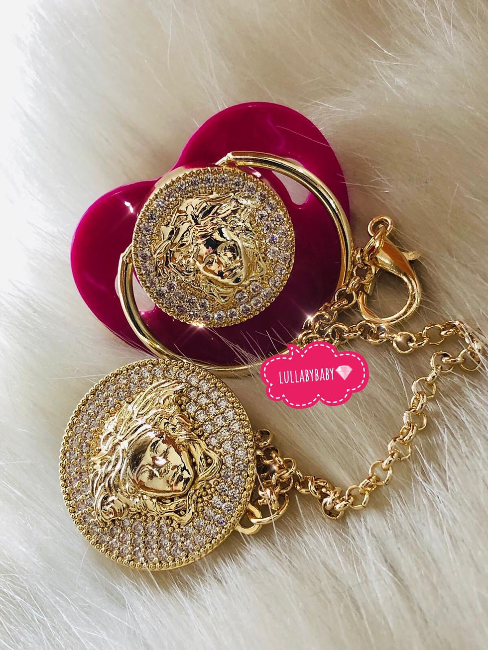 Miniatura: Chupete y clip Luxury Glam