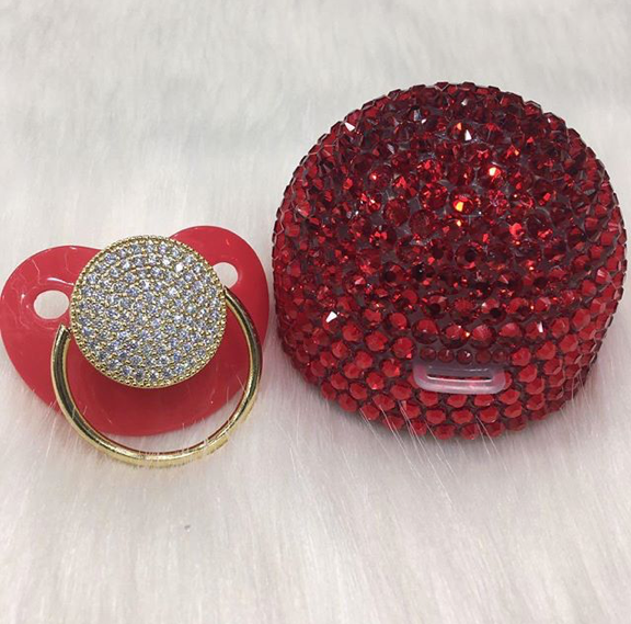 Miniatura: Chupete de cristal swarovski liso