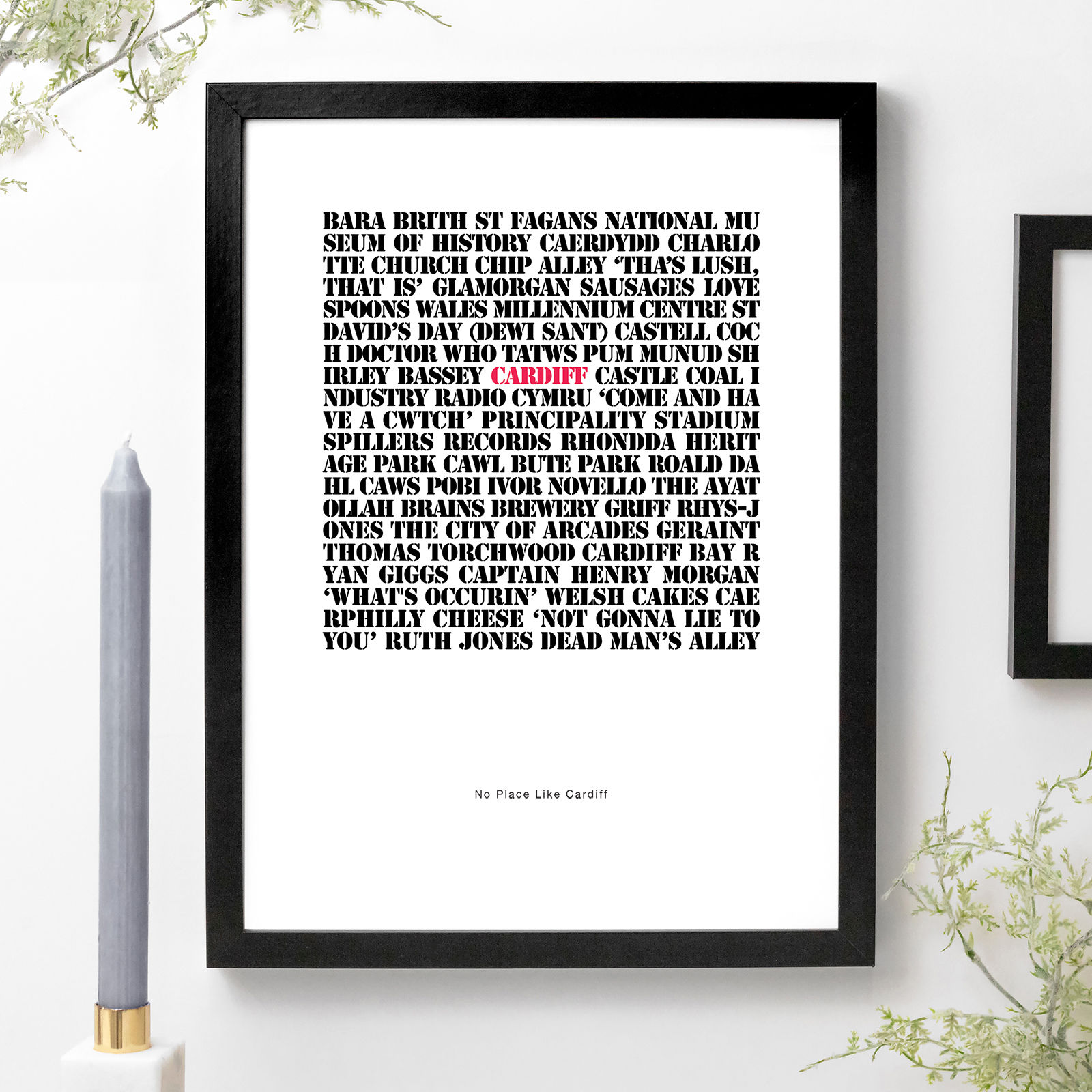 Cardiff City Typographic Print