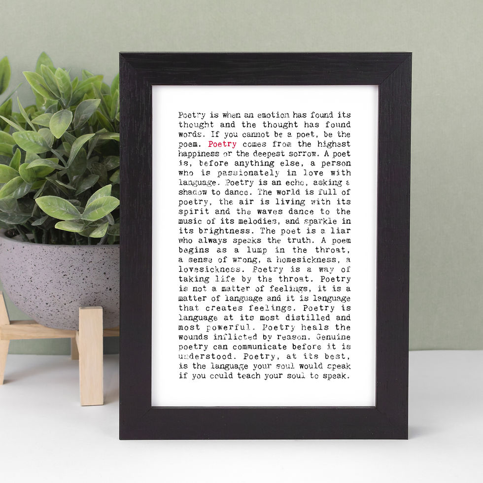 Thumbnail: Poetry Quotes Print Inspiring Gift for Poets