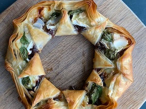 Recipe Cranberry & Camembert Edible Wreath