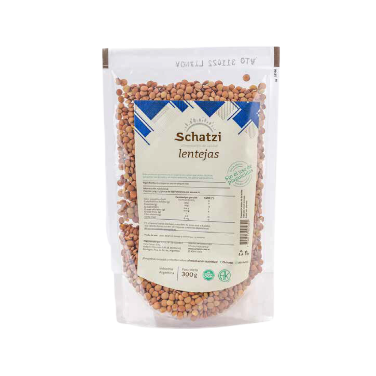 Lentejas 100% Natural Schtazi de 300 grs.