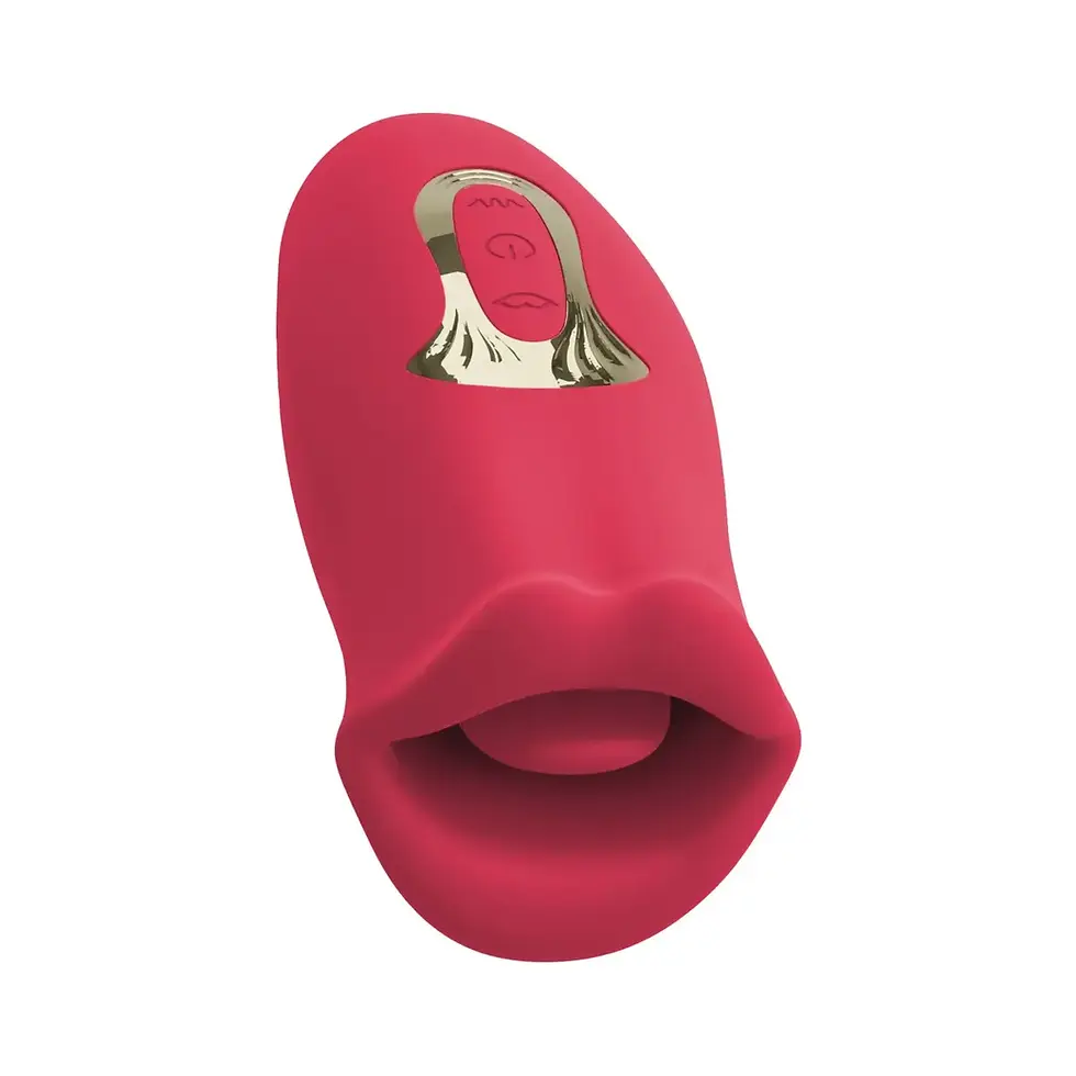 Roter Vibrator mit Lippenform