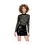 Miniaturbild: Modell in schwarzer Spitzenbluse und Lederrock