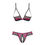 Miniaturbild: Schwarzes und pinkes Dessous-Set aus Spitze