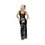 Miniaturbild: Schwarzes Latex-Maxikleid, figurbetont, hinten