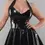 Miniaturbild: Schwarzes, glänzendes, figurbetontes Kleid
