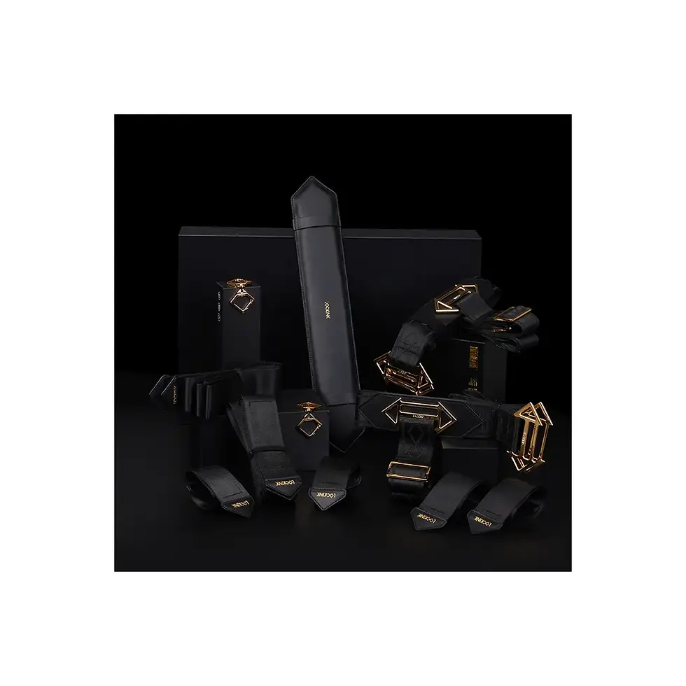Schwarzes Stoffgeil Set: elegantes Design, hochwertige Materialien