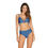 Miniaturbild: Blaues Damen-Dessous-Set: BH und Hose aus Spitze