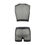 Miniaturbild: Schwarzes Netz-Top und Shorts Set, Stoffgeil