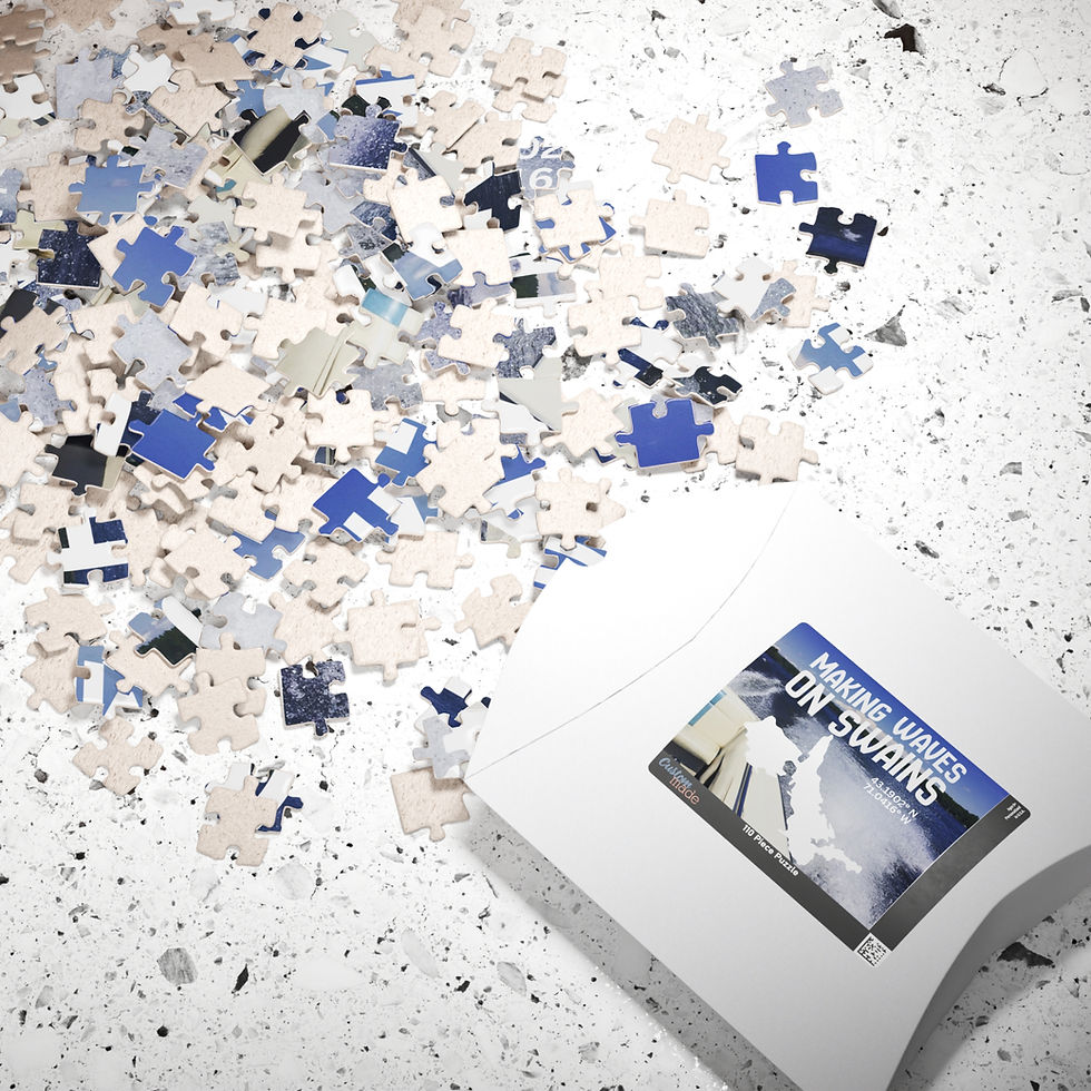 Thumbnail: Making Waves on Swains Puzzle — Nautical Boat Map Jigsaw (Custom Coordinates)