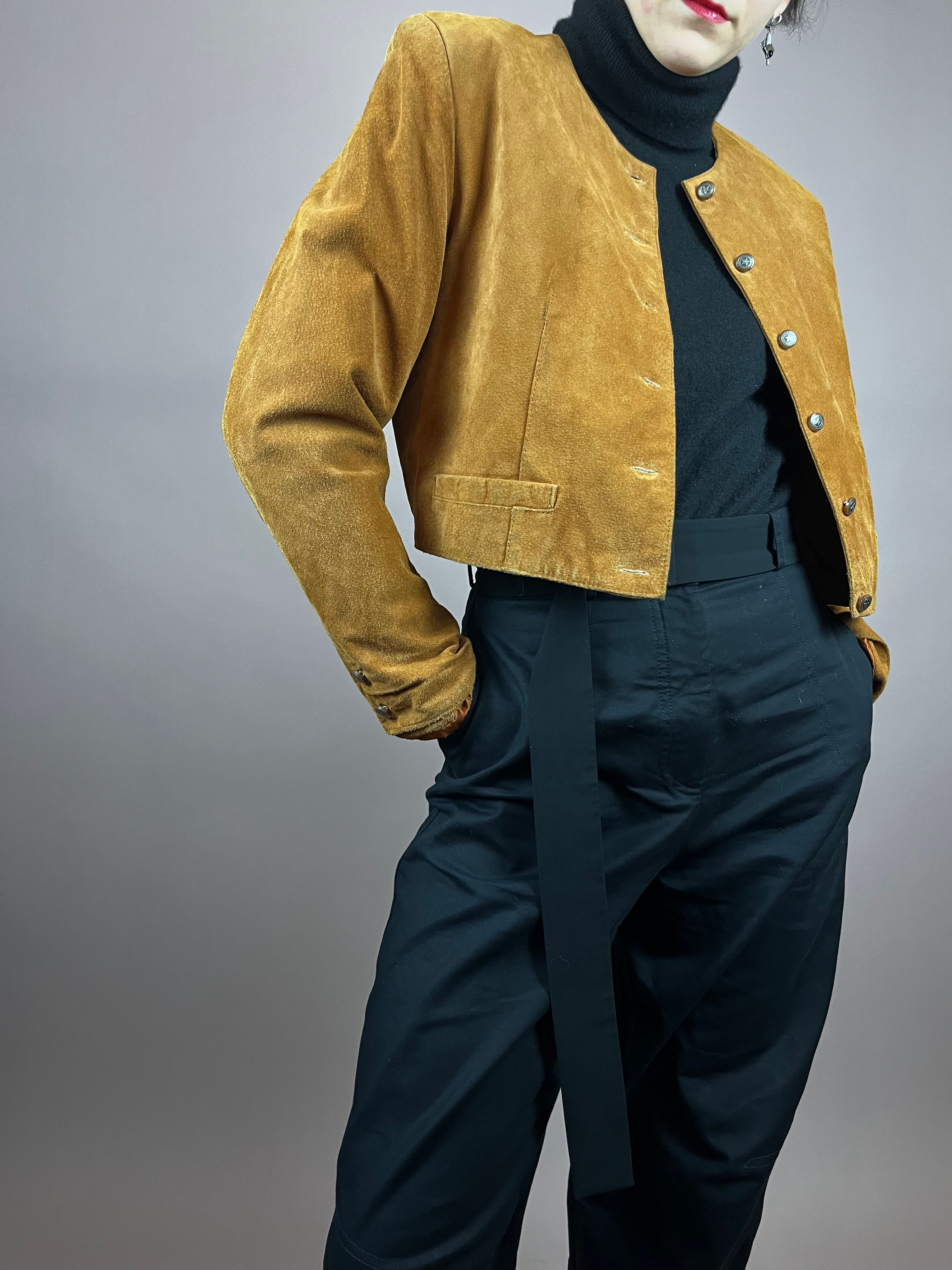 Suede Jacket Fox Cropped Gr. 38