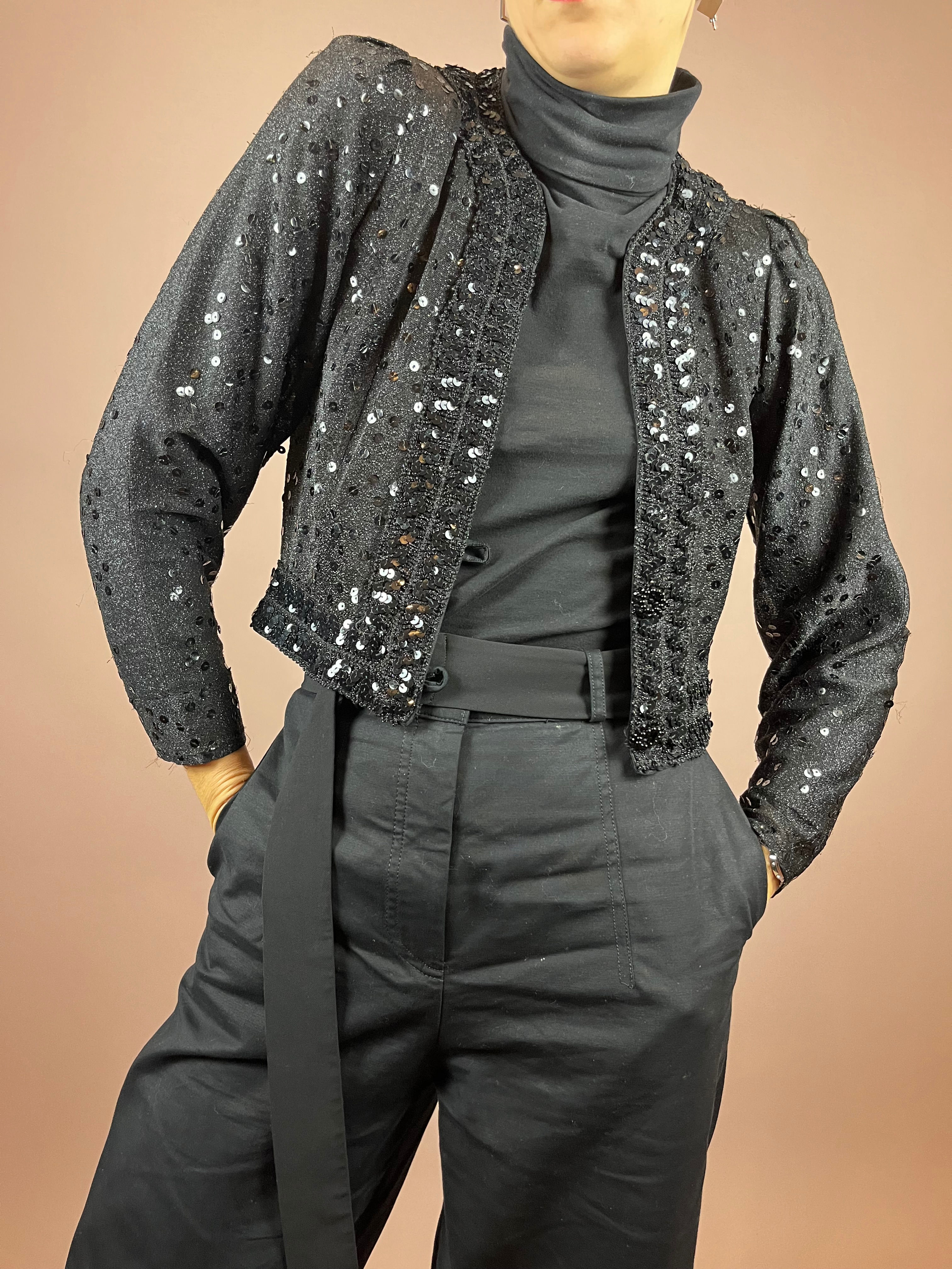 Blazer Jacket Glitter Black Gr. 38