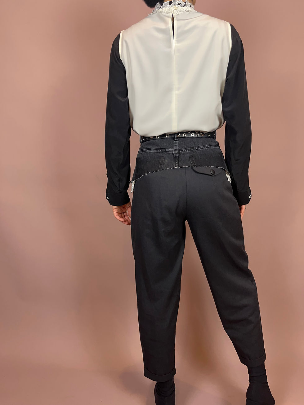 Miniaturbild: Top Bluse Spitze High Neck weiß Gr. 40