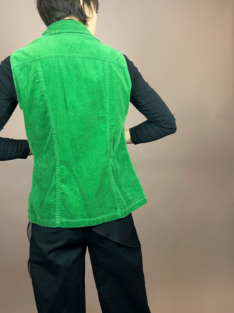 Miniaturbild: Weste Cord Grün Gr. 36