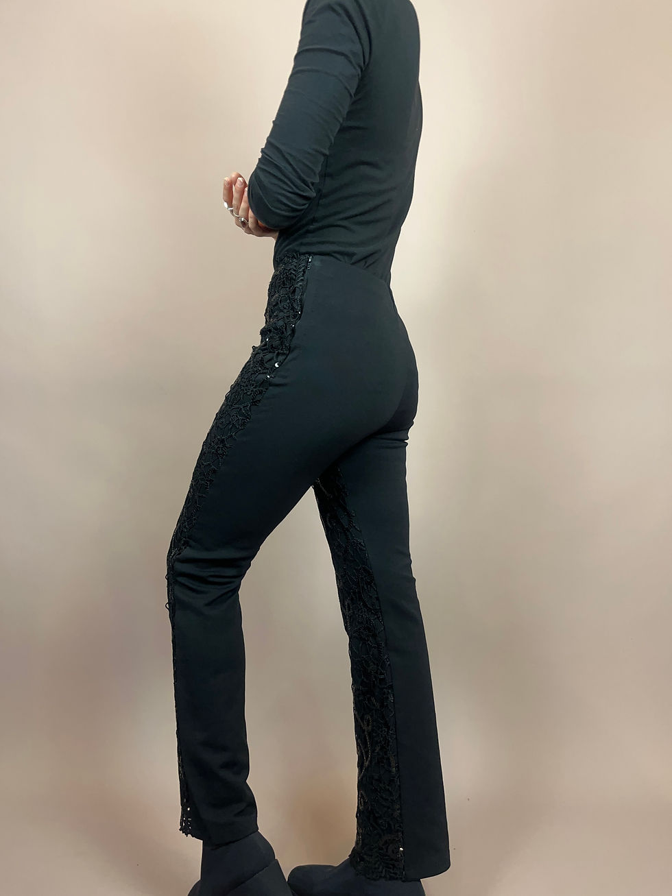 Miniaturbild: Hose Pailletten Schwarz Strech Gr. 36/38