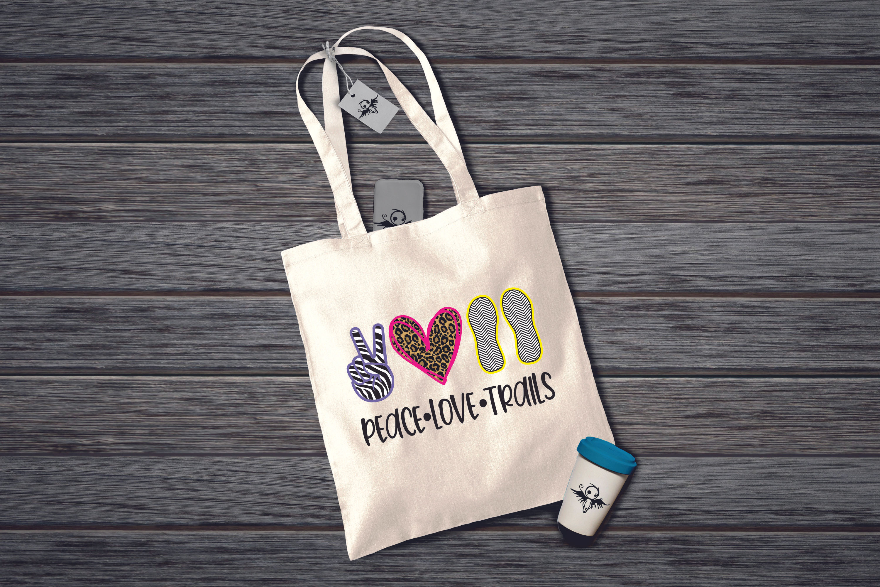 Peace Love Trails Tote