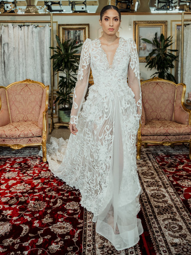 open lace back dress Wedding dress Celestia