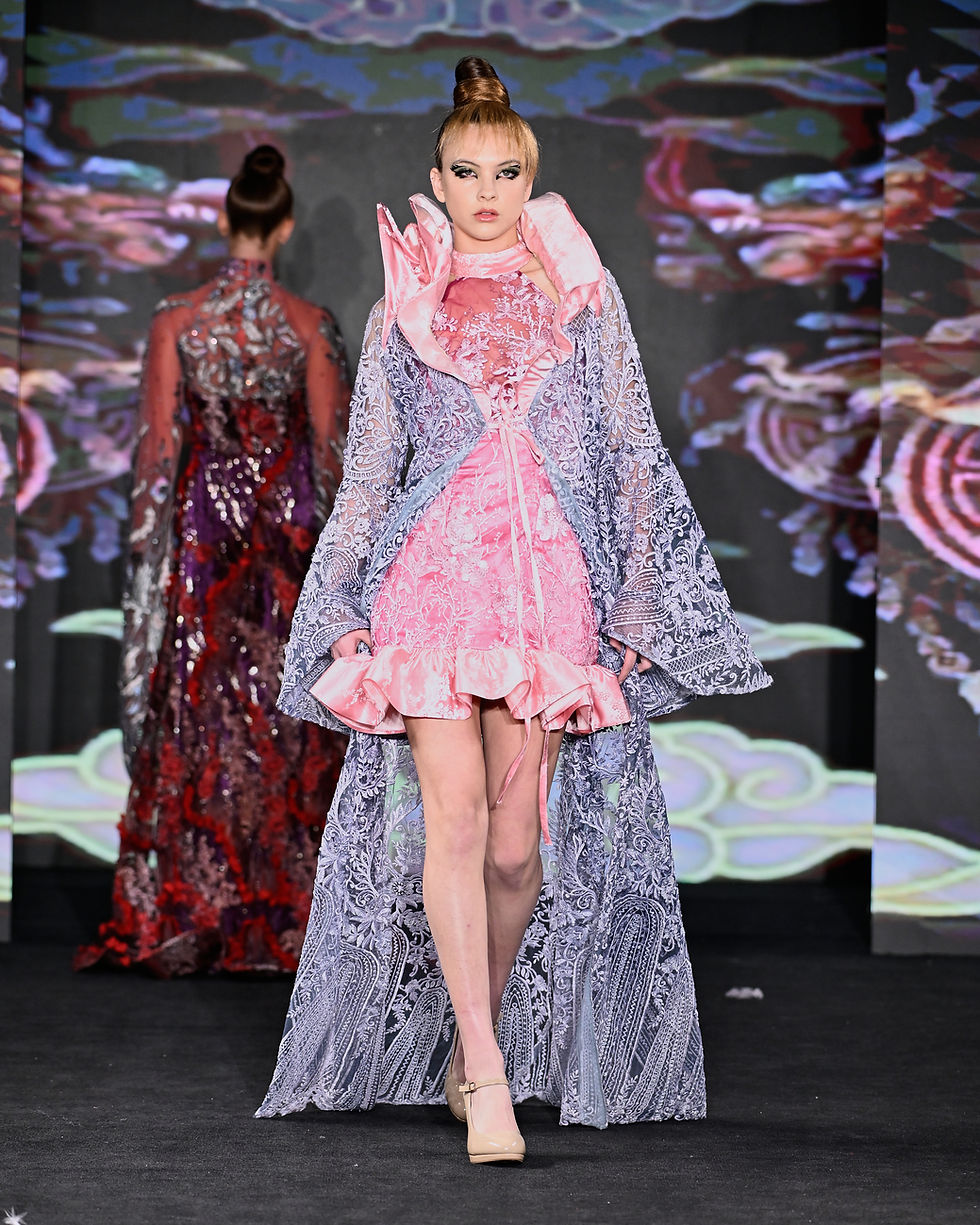 Thumbnail: Blush Majesty Brocade Cape Set