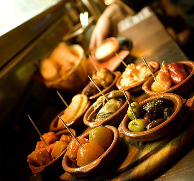 Arranged Food and Objects