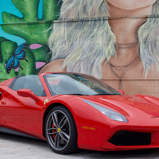 Ferrari 488 Spyder frontal view by Coppola Concierge