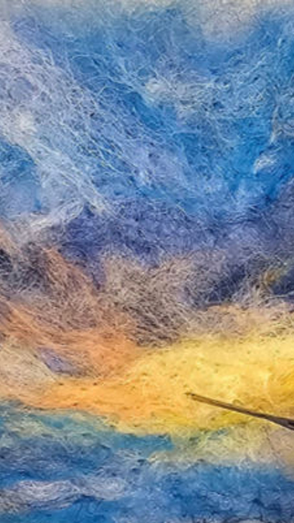 Thumbnail: 100g Wool Roving- Peeking Light