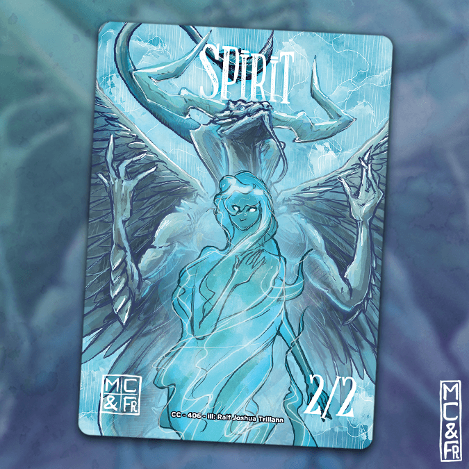 Spirit 2/2 Colorless MTG deluxe token by Mezzocielo&Friends