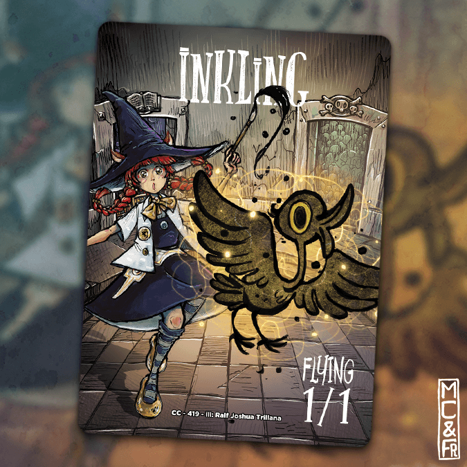 Inkling 1/1 Flying MTG deluxe token by Mezzocielo&Friends