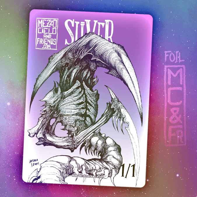 Thumbnail: Sliver 1/1 Colorless MTG deluxe token by Mezzocielo&Friends