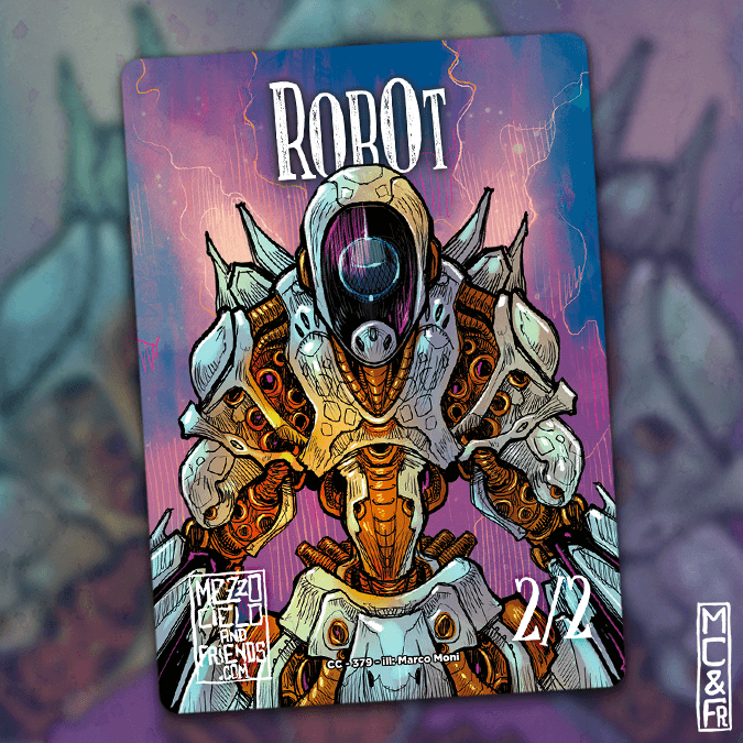 Robot 2/2 Colorless MTG deluxe token by Mezzocielo&Friends