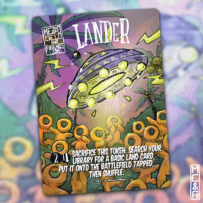 Lander Artifact Colorless MTG deluxe token by Mezzocielo&Friends