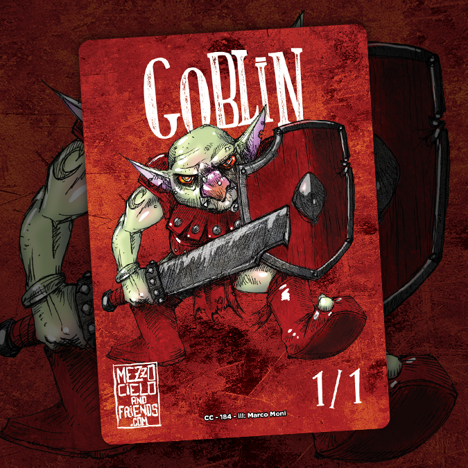 Goblin 1/1 MTG Deluxe Token by Mezzocielo&Friends