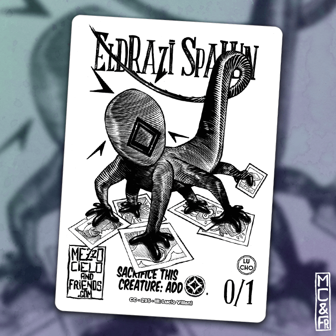 Eldrazi Spawn mtg colorless deluxe token by Mezzocielo&Friends