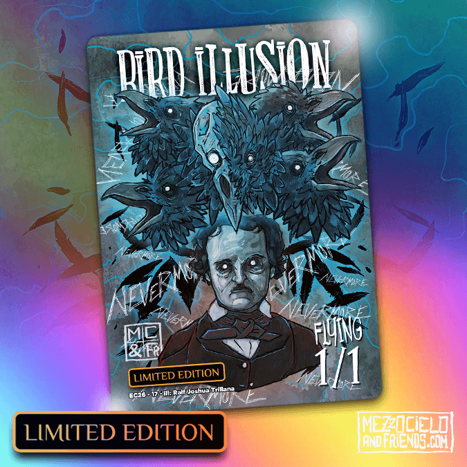 Bird Illusion 1/1 Blue MTG deluxe token by Mezzocielo&Friends