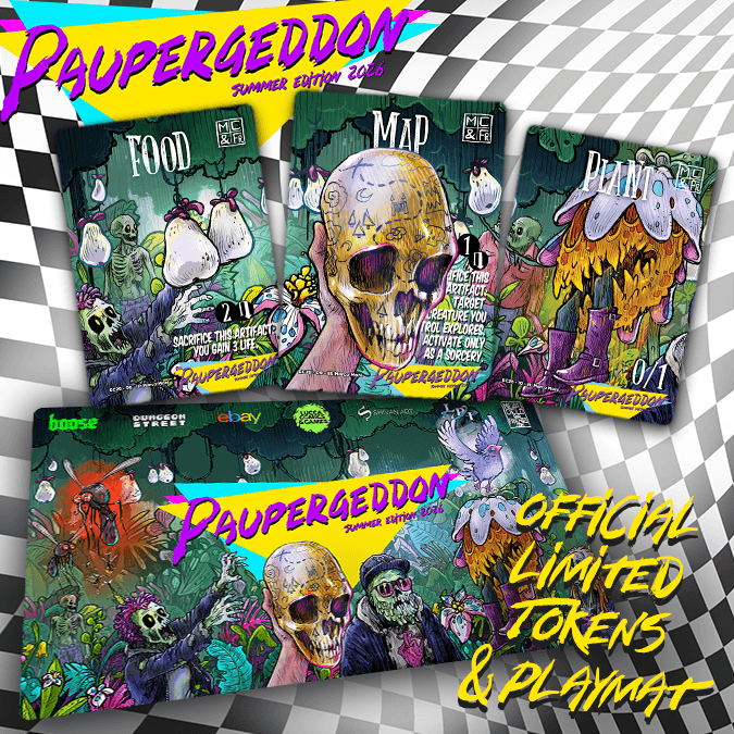 Complete Paupergeddon 2026 tokens and playmat bundle by Mezzocielo&Friends