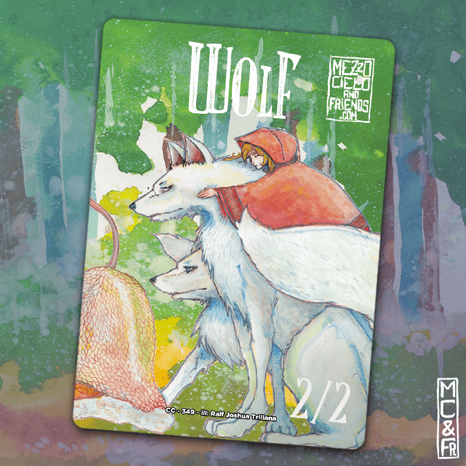 Wolf 2/2 Green MTG deluxe token by Mezzocielo&Friends