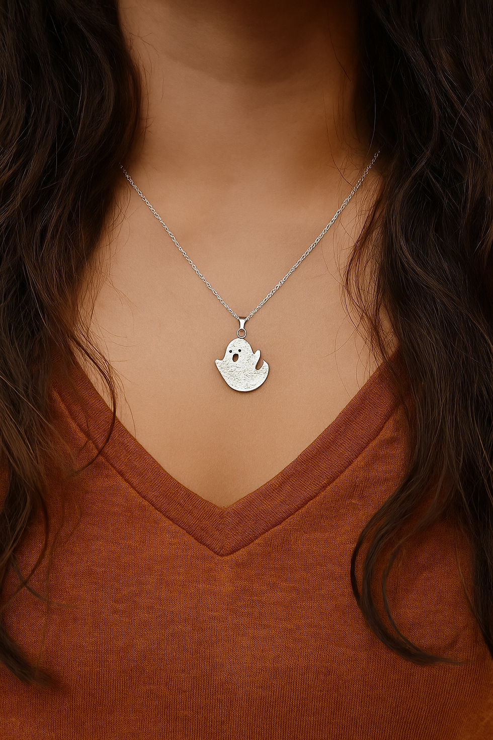 Thumbnail: Happy ghost pendant.