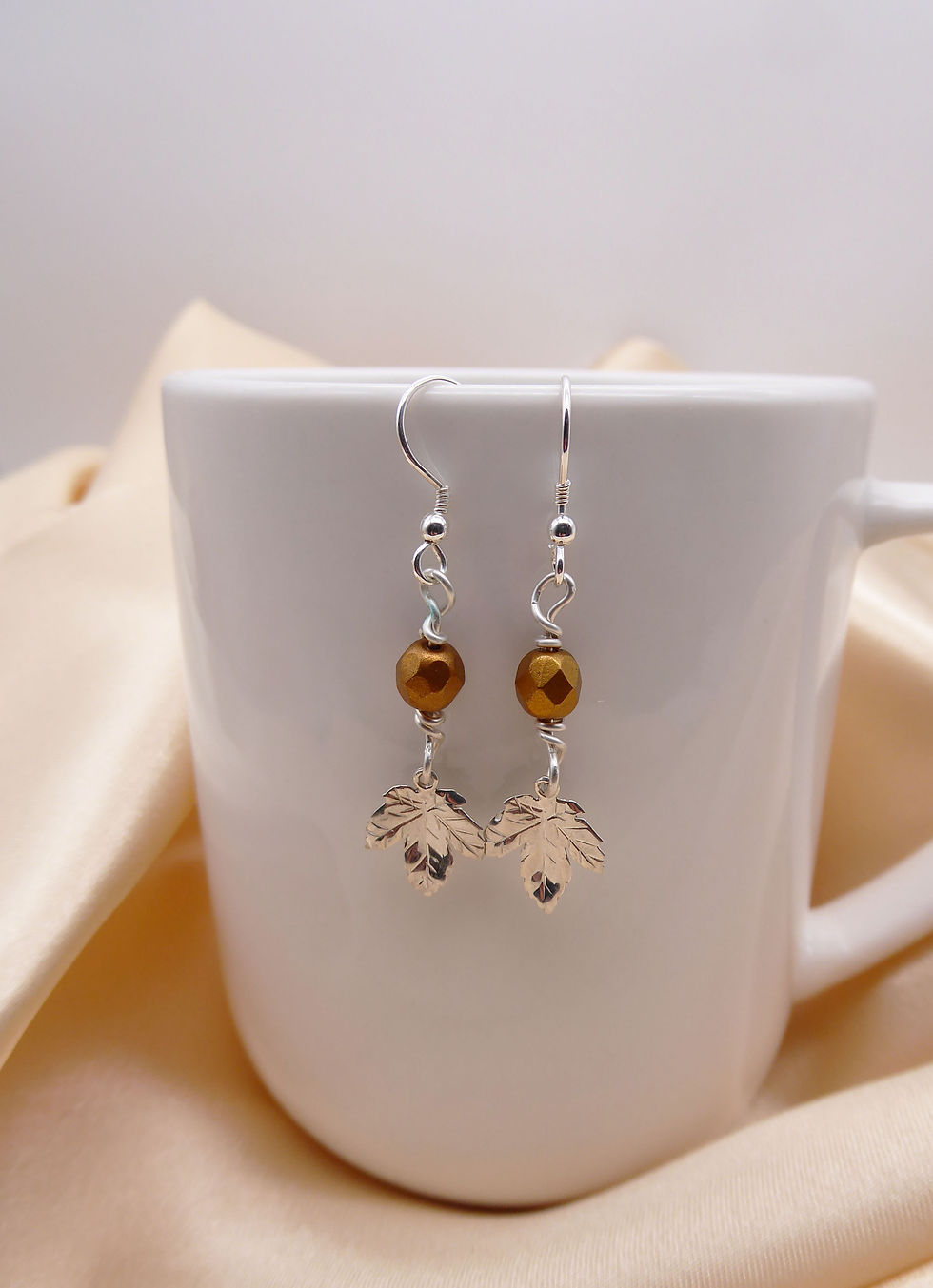 Thumbnail: Maple silver earrings