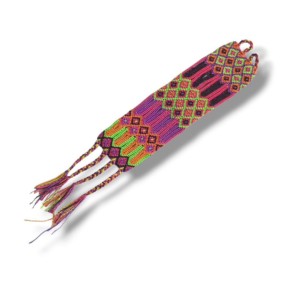 Miniatura: Pulseira Macramê Tribal Indígena Xamânica Artesanal