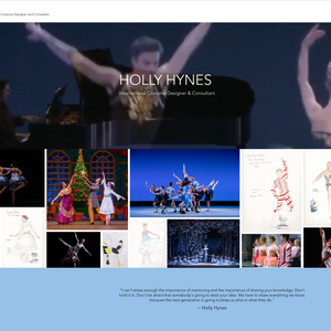 Website for Ballet Costume Designer Holly Hynes