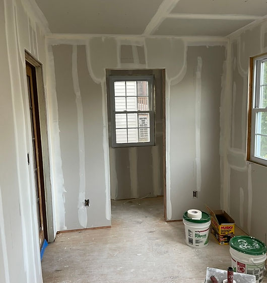 A room to be drywalled