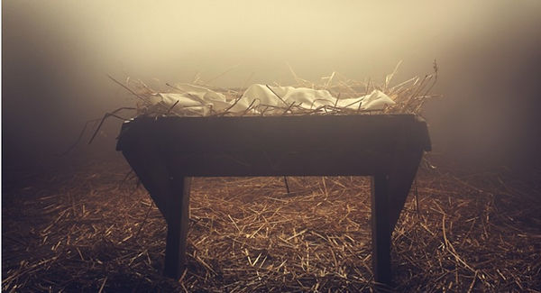 Humilité de Jésus né dans une mangeoire
