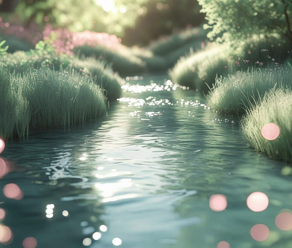 wasser und schilf