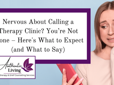 Woman nervous about making a phone call to the therapy clinic